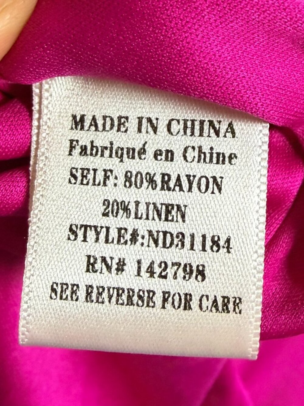 New In Hot Pink Linen Blend Ruffle Mini Dress Medium Cottagecore - Picture 10 of 11